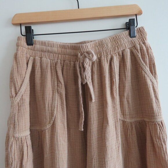 Anthropologie Tan Wide-Leg Pants - Picture 4 of 15